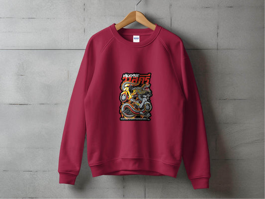 Valkyrie Dragon Motorcycle Graphic Illustration Sweater - Design & Vybe