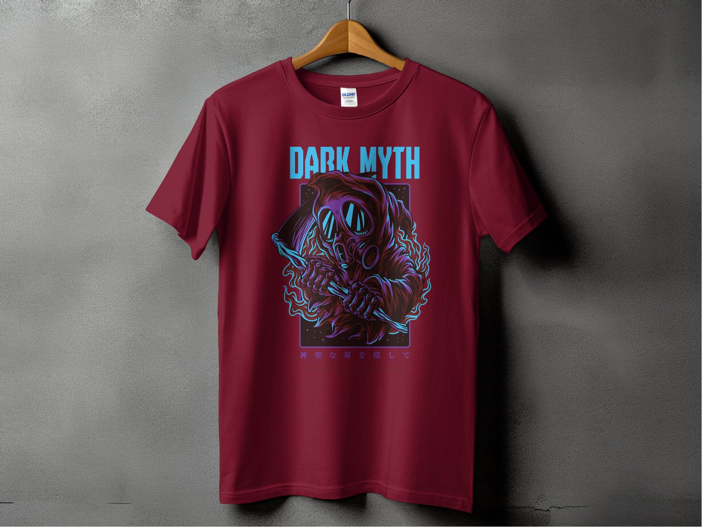 Dark Myth Grim Reaper Masked Artwork Design T-Shirt - Design & Vybe