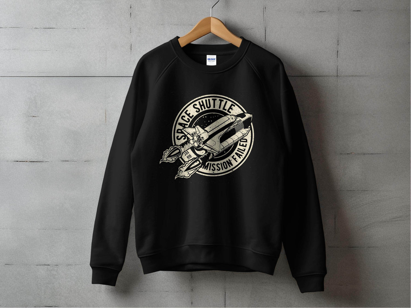 Space Shuttle Mission Failed Graphic Print Sweater - Design & Vybe