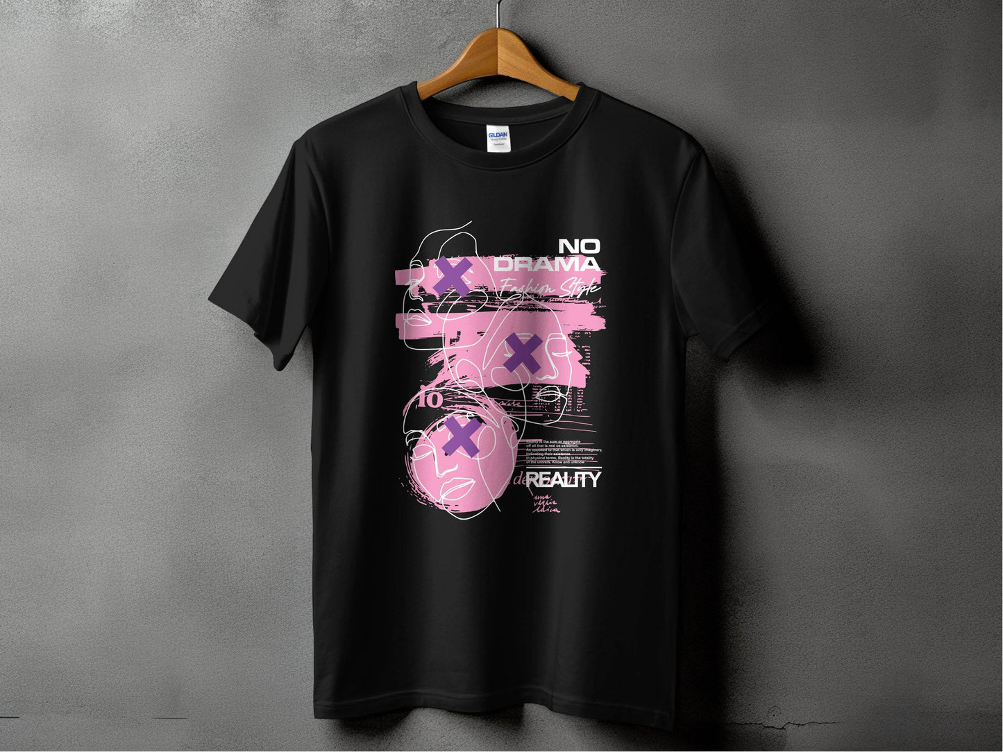 No Drama Fashion Style Reality Quote Abstract T-Shirt - Design & Vybe