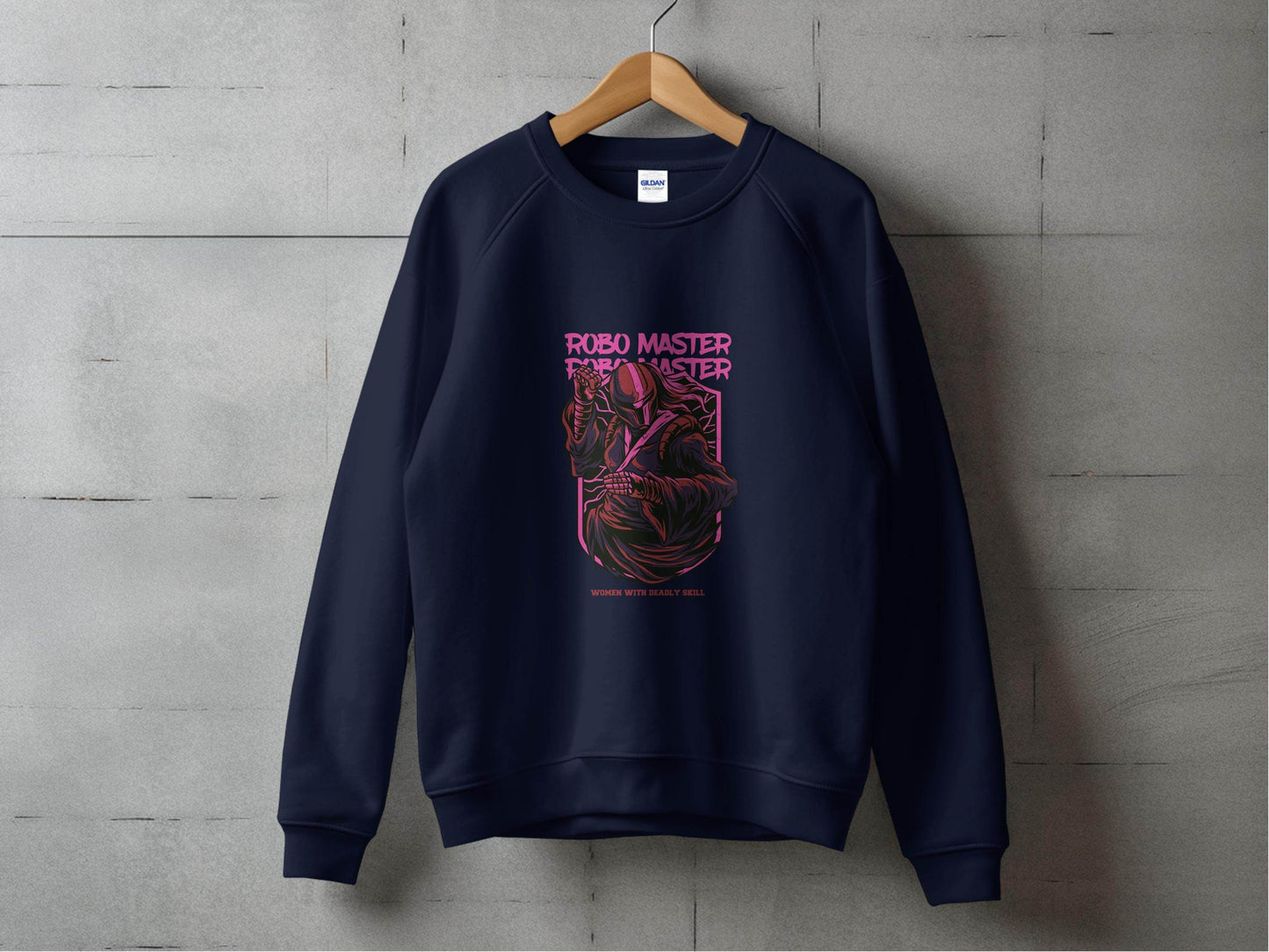 Robo Master Woman With Deadly Skill Graphic Design Sweater - Design & Vybe