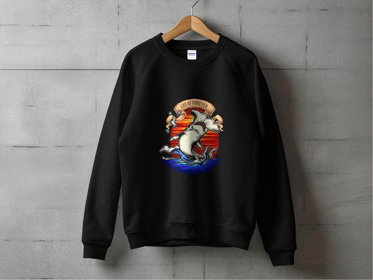 Hammerhead Shark Illustration Graphic Sweater - Design & Vybe