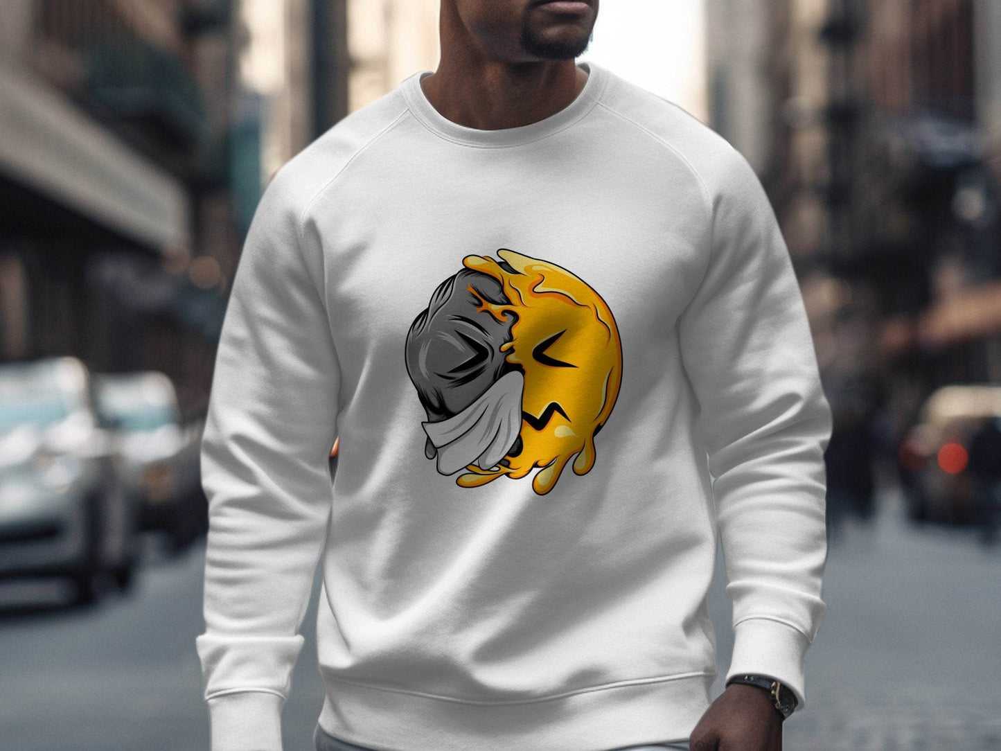 Abstract Art Smiley Design Graphic Sweater - Design & Vybe