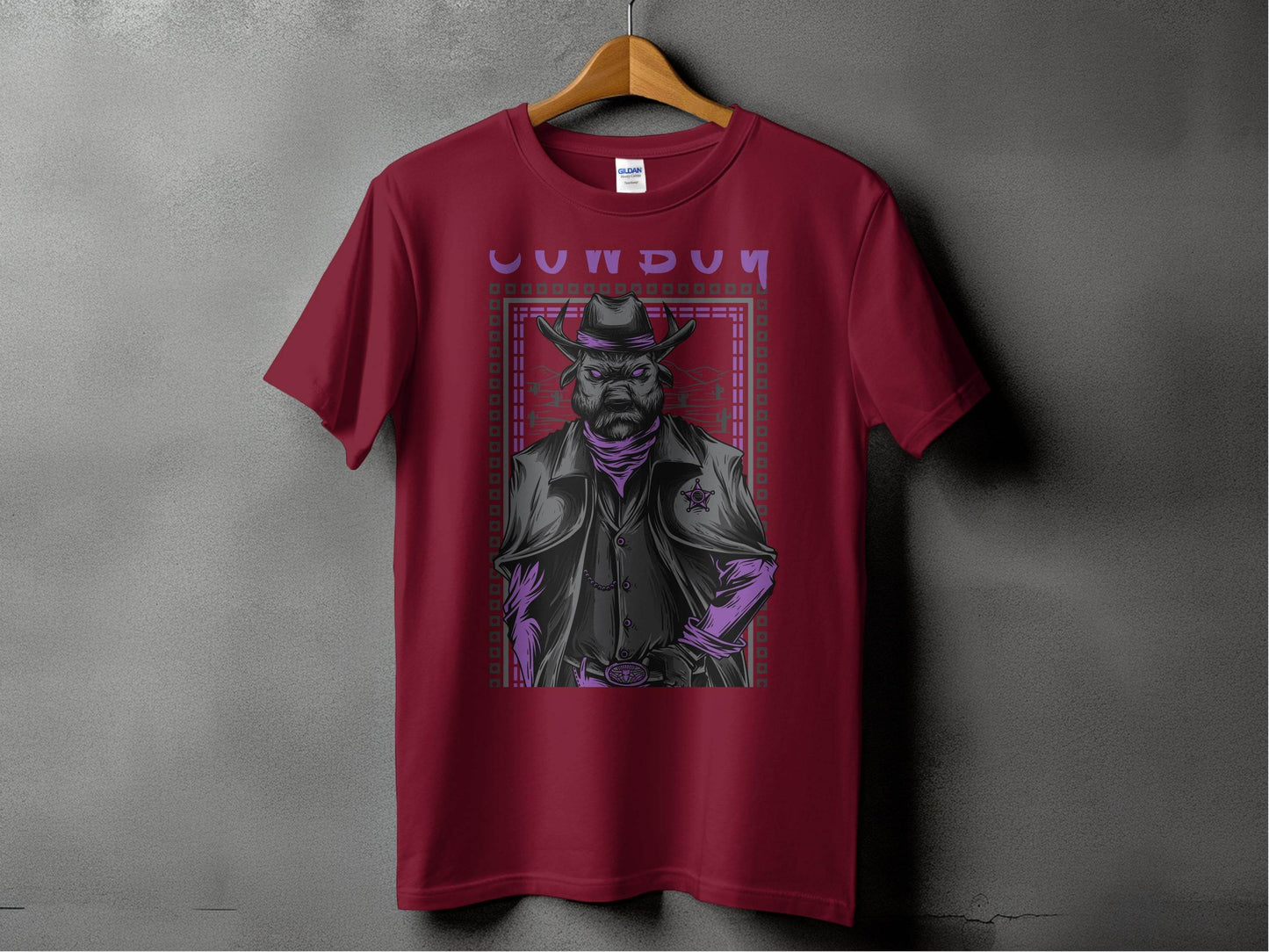 Warrior Cowboy With Attitude Graphic Apparel T-Shirt - Design & Vybe