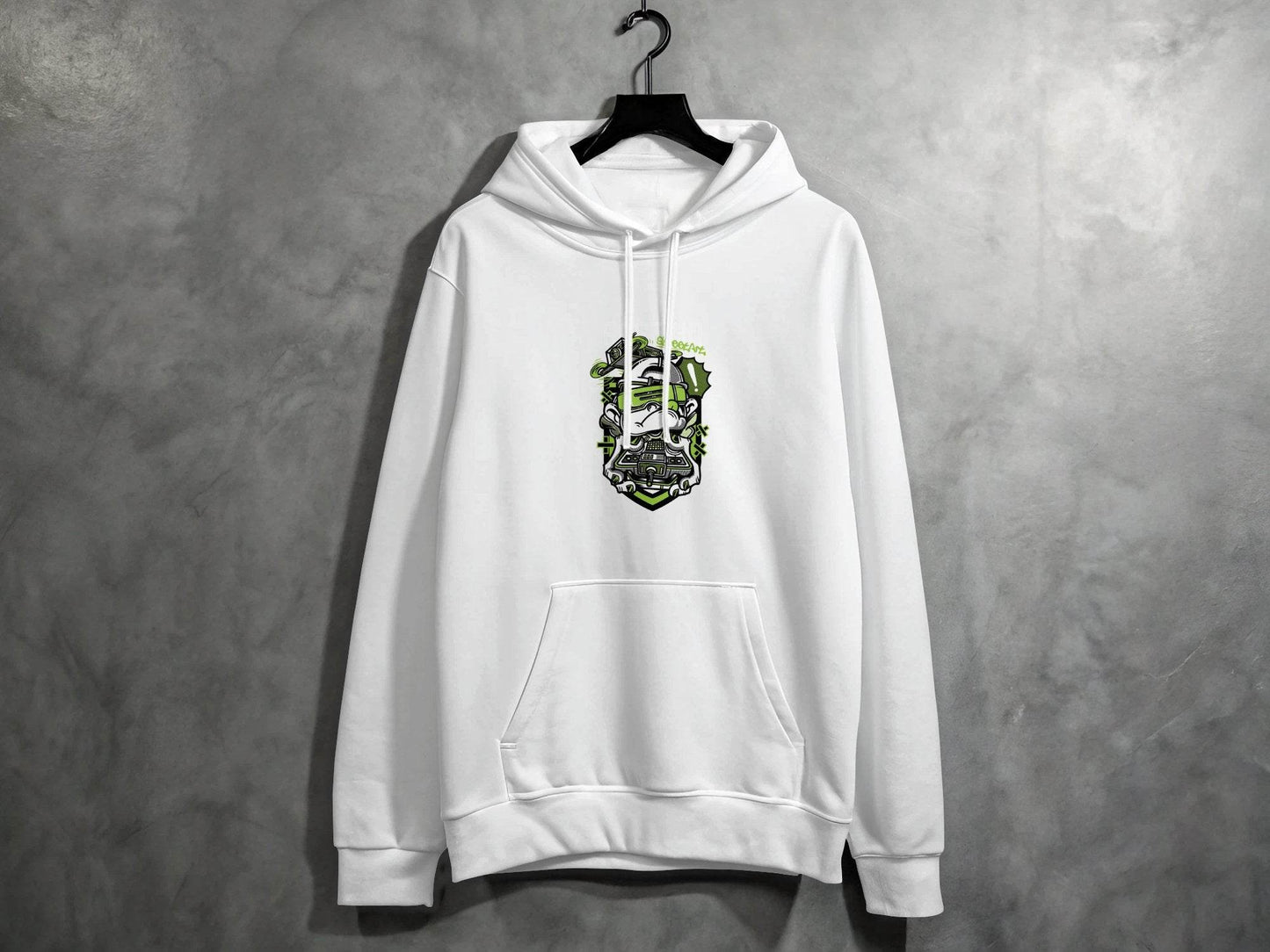 Street Art Monkey with Console Graphics Cool Hoodie - Design & Vybe