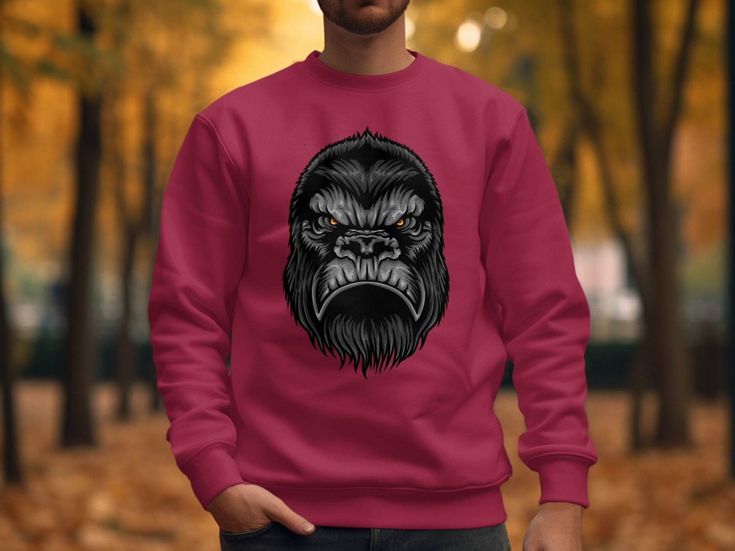 Fierce Beast Design Angry Gorilla Face Sweater - Design & Vybe