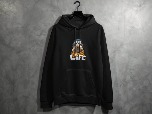Cartoon Pug With Attitude Pug Life Design Style Hoodie - Design & Vybe