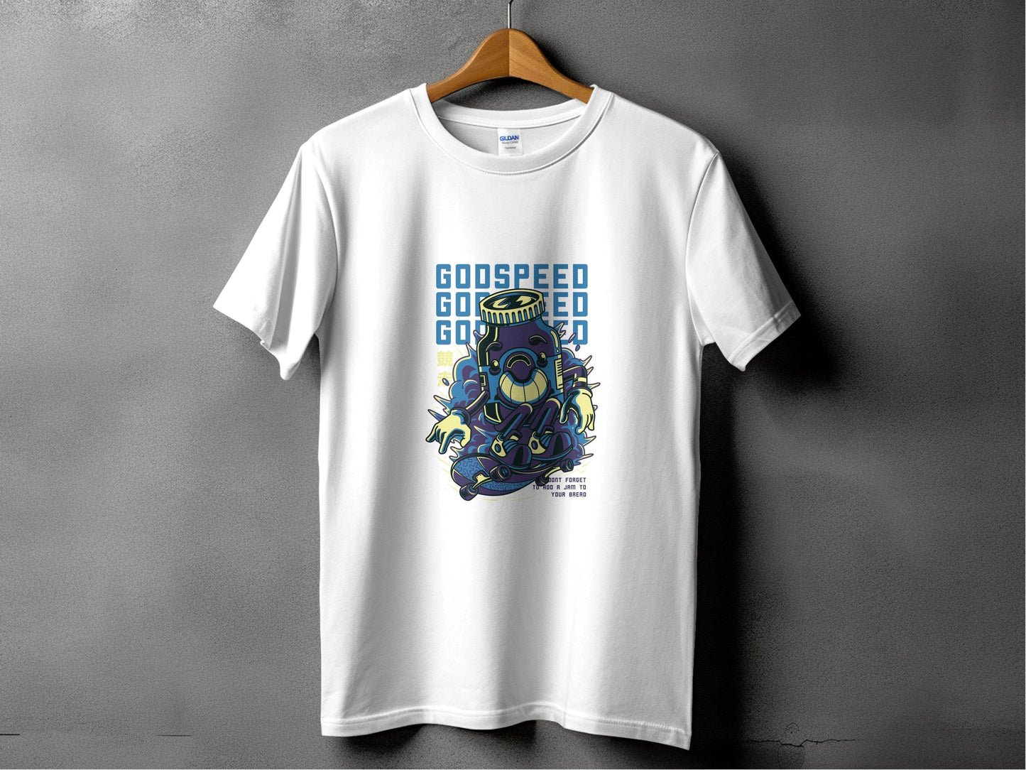 Godspeed Bottle With Skateboarding Graphic T-Shirt - Design & Vybe