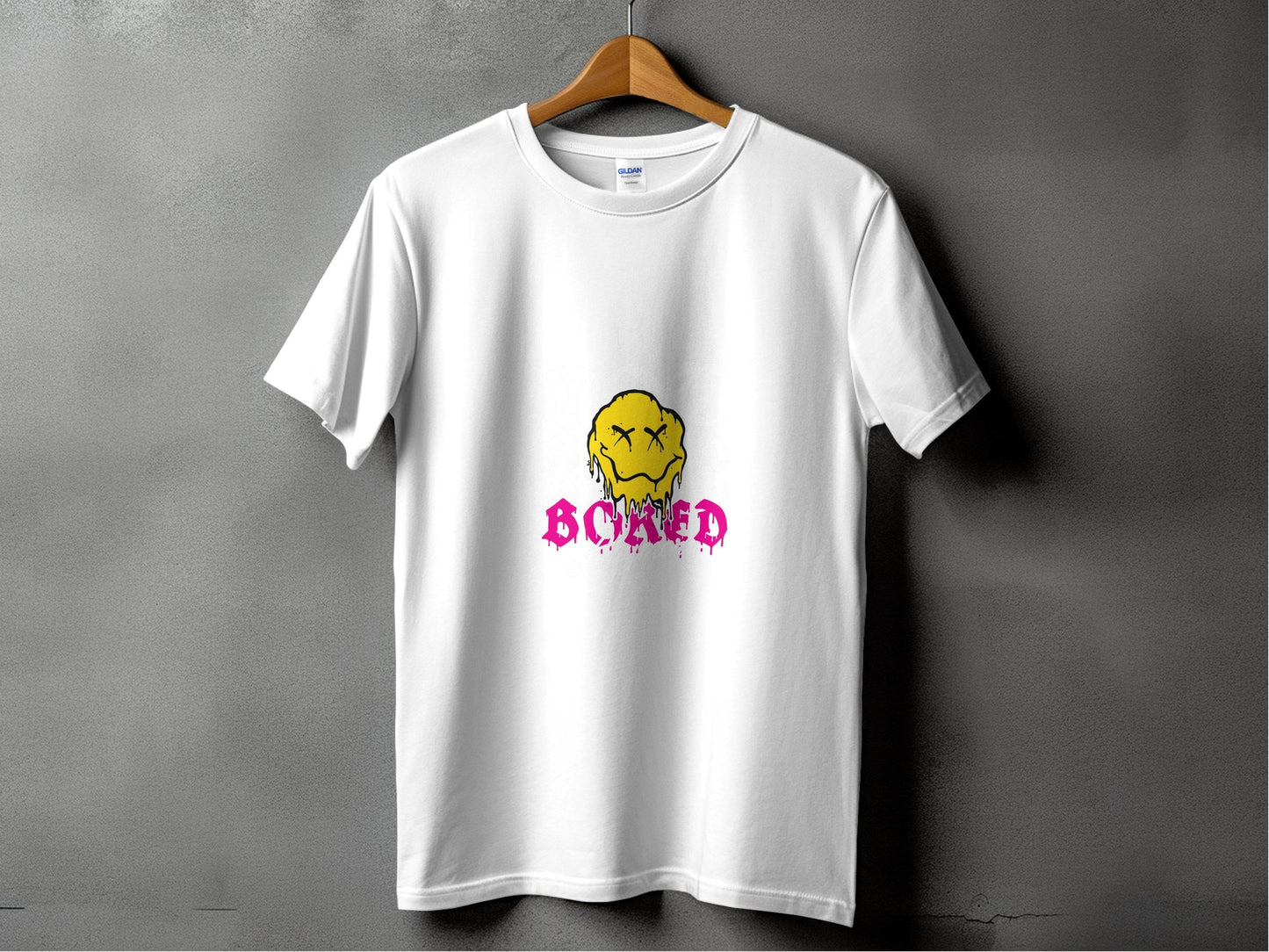 Melting Face Smiley Bored Expression Graphic T-Shirt - Design & Vybe