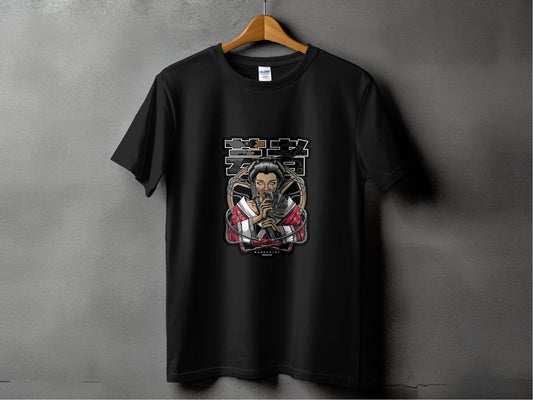 Japanese Geisha with Money Runs Vntns Hustle Print T-Shirt - Design & Vybe