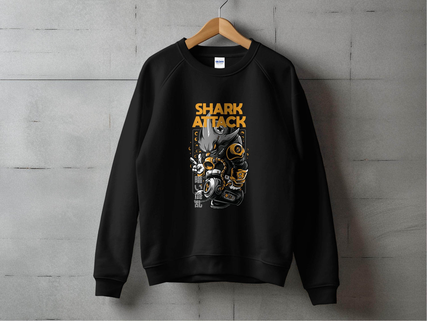 Shark Attack Graphic Illustration Inspired Design Sweater - Design & Vybe