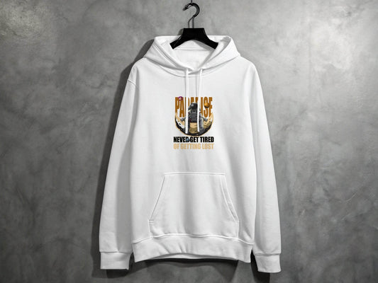 Paradise Never Get Tired Of Getting Lost Astronaut Graphic Hoodie - Design & Vybe