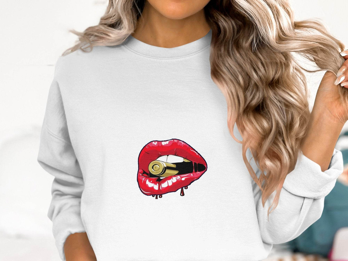 Crooks And Castles Bullet With Red Lips Graphic Sweater - Design & Vybe