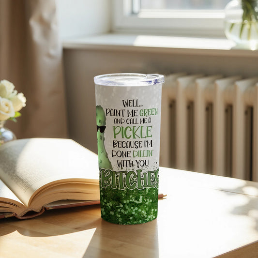 Paint Me Green Pickle Design Insulated Tumbler product