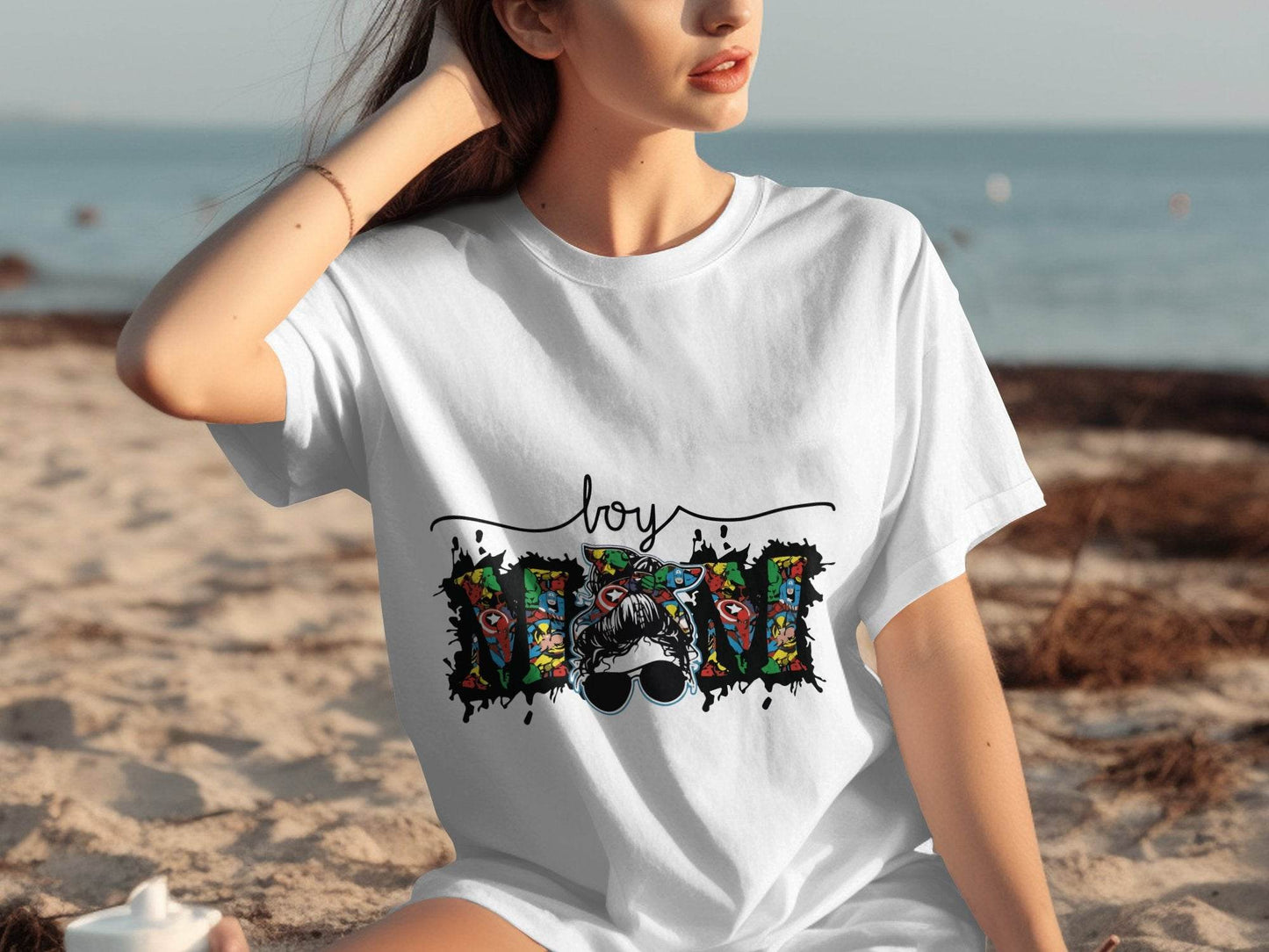 Boy Mom Marvel Hero Bold Graphic Design T-Shirt - Design & Vybe