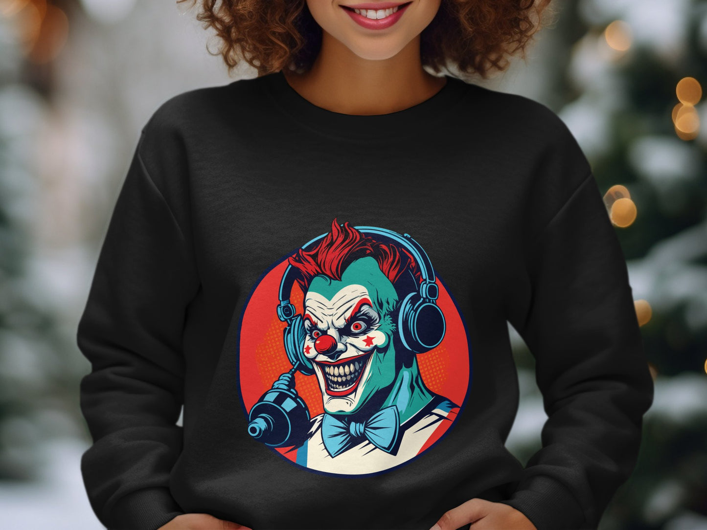Clown Headphones Design Graphic Sweatshirt product type
