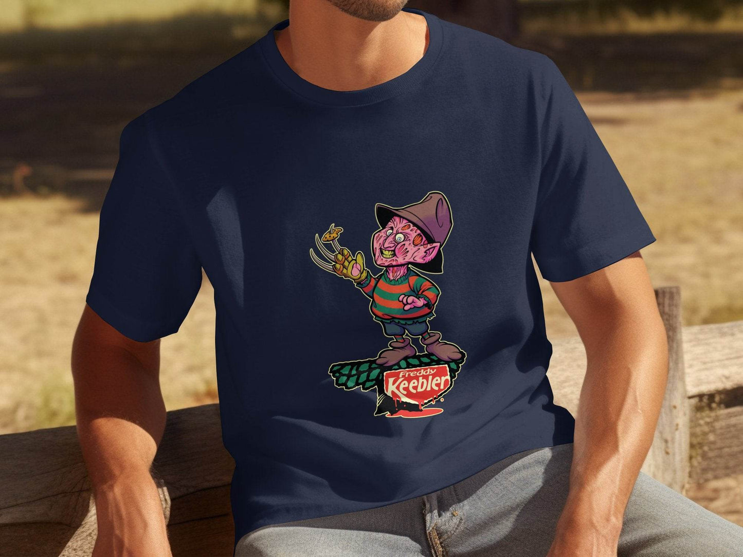 Freddy Keebler Halloween Horror Funny Parody Style T-Shirt - Design & Vybe