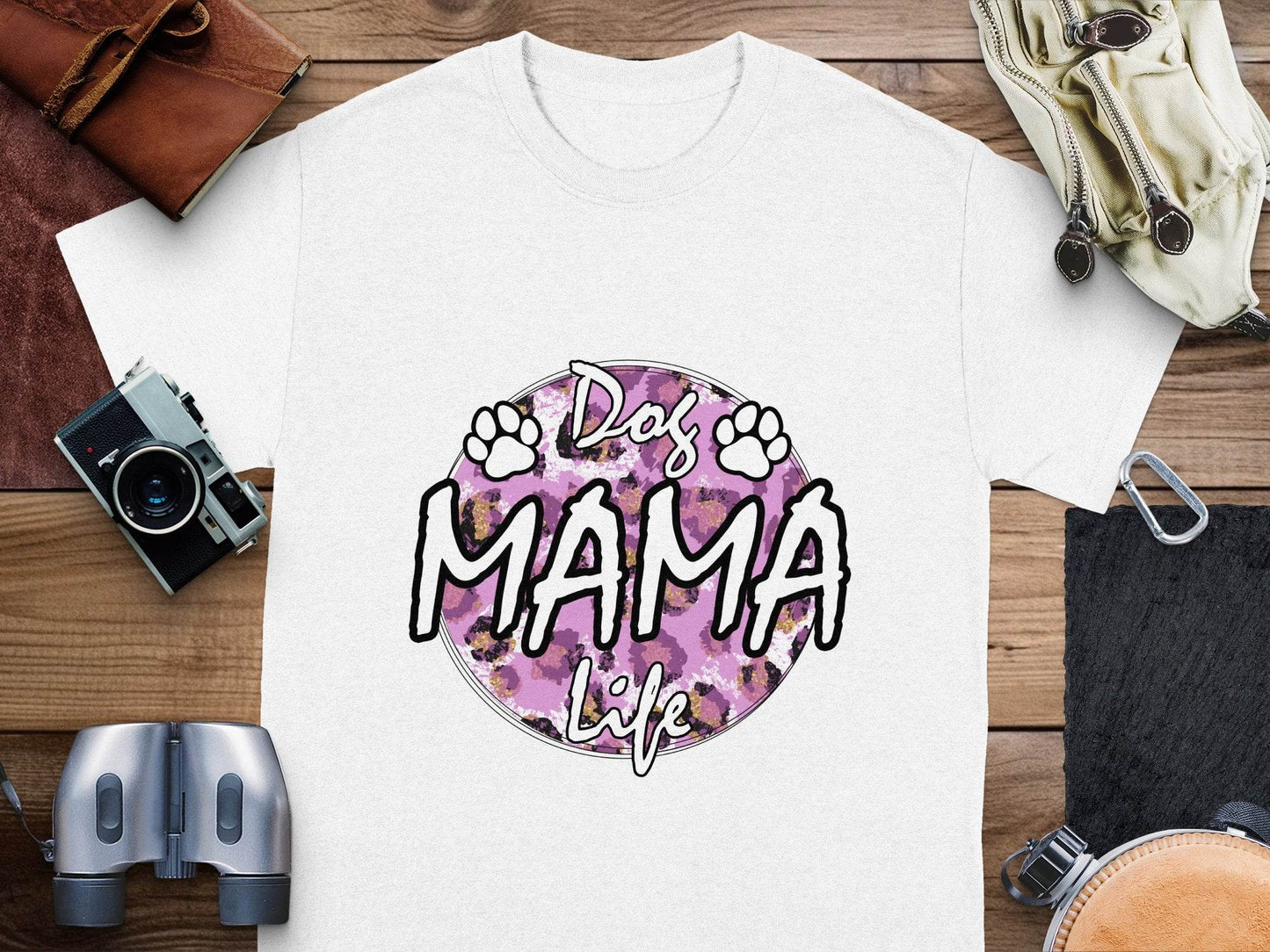 Dog Mama Life In Circle Graphic Unique Style T-Shirt - Design & Vybe
