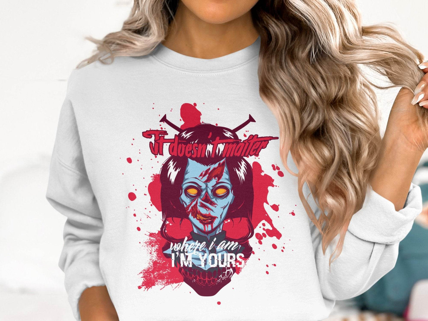 It does not matter where I am your Sci-Fi-Themed Horror Sweater - Design & Vybe