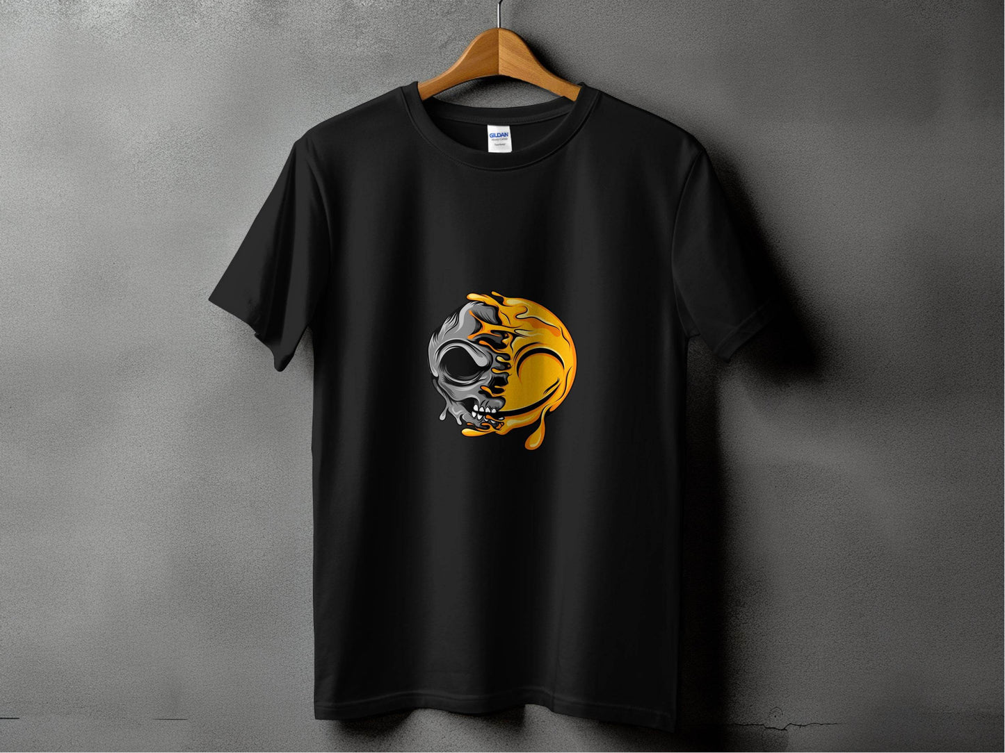 Skull and Liquid Graphic Cool Artistic Style T-Shirt - Design & Vybe