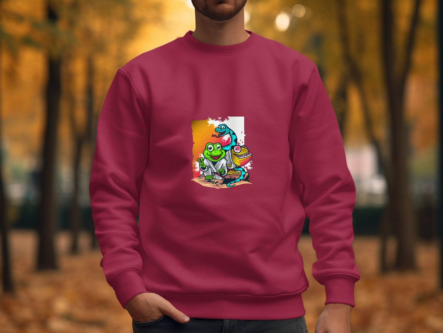 Animals in a Dojo Fighting Styles Illustration Sweater - Design & Vybe