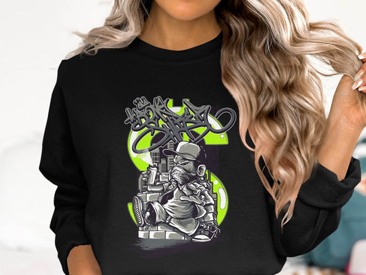 Urban Street Art Graffiti Character Design Printed Sweater - Design & Vybe