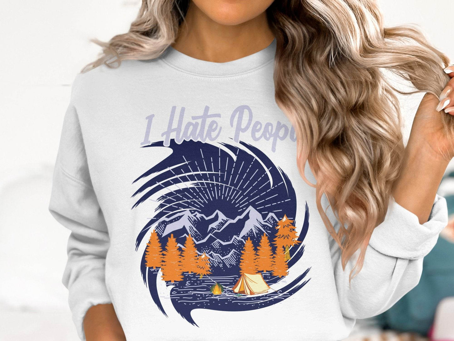 Outdoor Camping Design I Hate People Graphic Sweater - Design & Vybe
