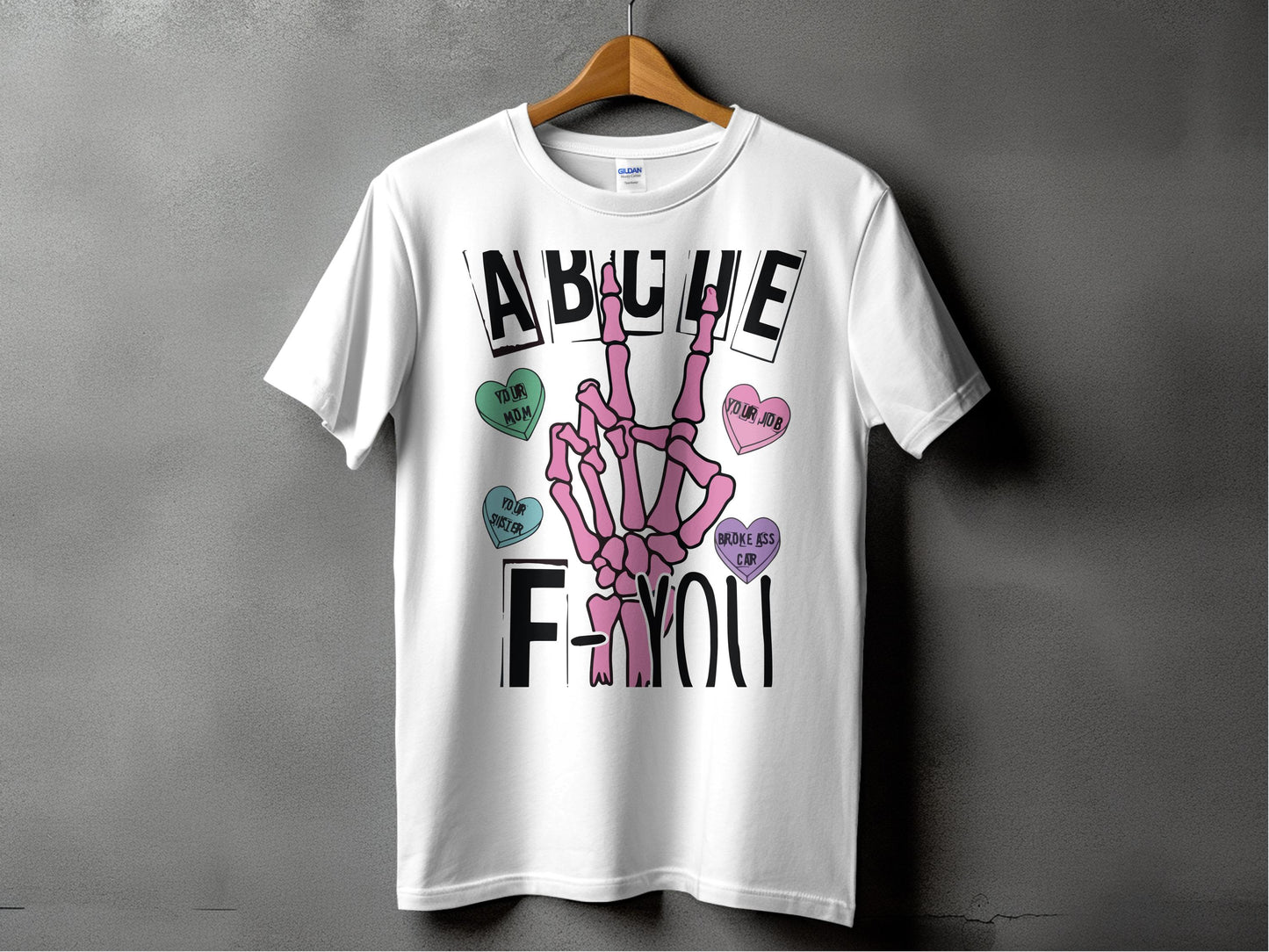 Edgy Skeleton Hand Graphic T-Shirt Cool Shirt product
