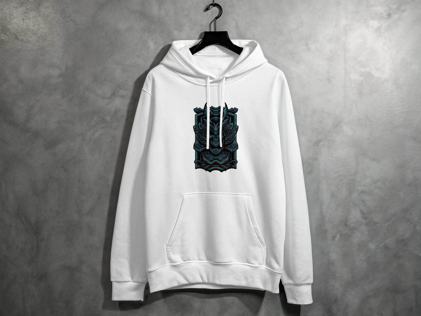 Menacing Samurai Skull Design Graphic Hoodie - Design & Vybe