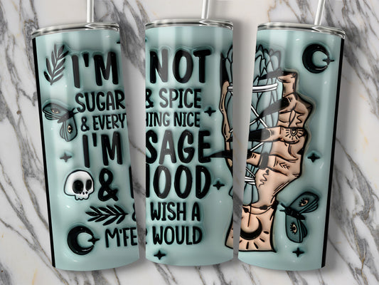 Mystic Skull Sage Quote Tumbler Stainless Steel product