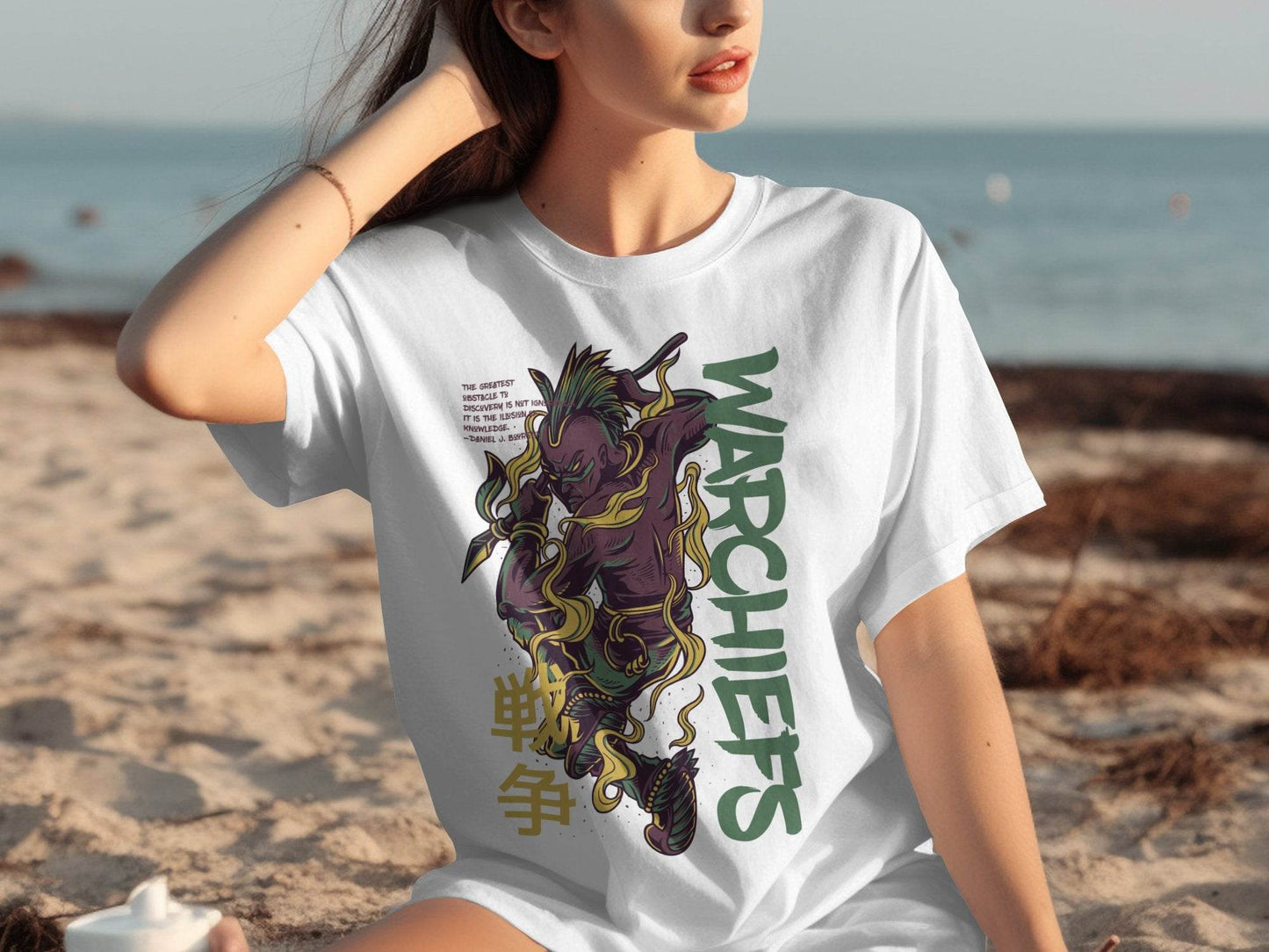 Warchiefs With Japanese Text Graphic Design T-Shirt - Design & Vybe
