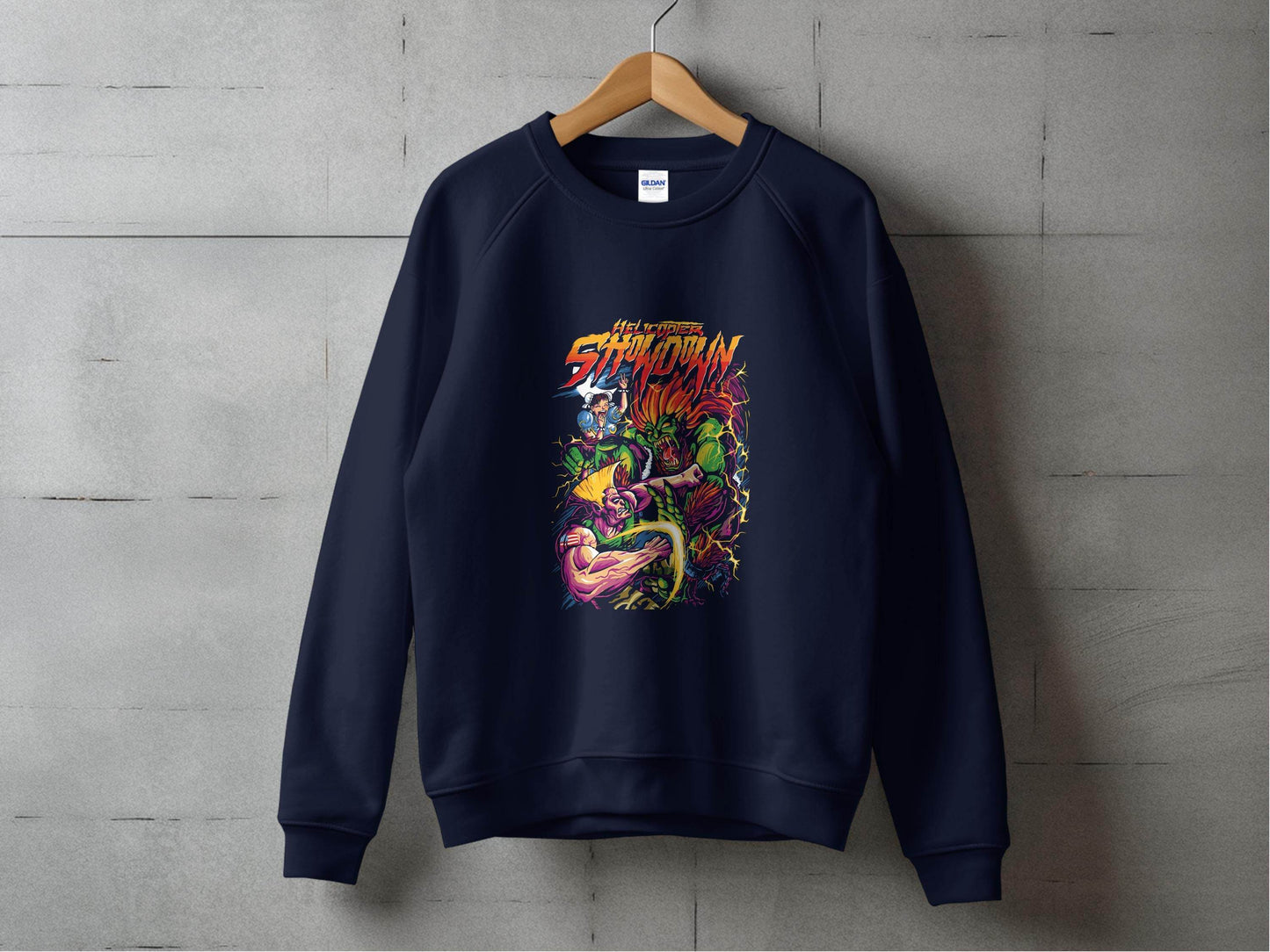 Helicopter Showdown Illustration Graphic Print Style Sweater - Design & Vybe