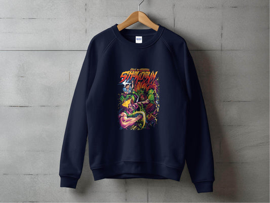 Helicopter Showdown Illustration Graphic Print Style Sweater - Design & Vybe