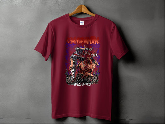 Chainsaw Man Intense Battle Graphic Anime Inspired T-Shirt - Design & Vybe