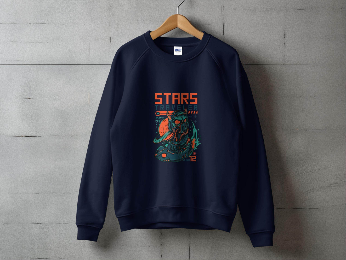 Stars Traveler Numb Twelve Graphic Cool Space Sweater - Design & Vybe