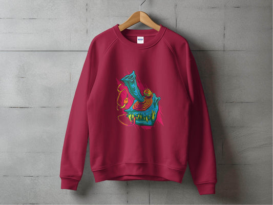 Cyberpunk Monster with Plug and Eyeball Graphic Sweater - Design & Vybe