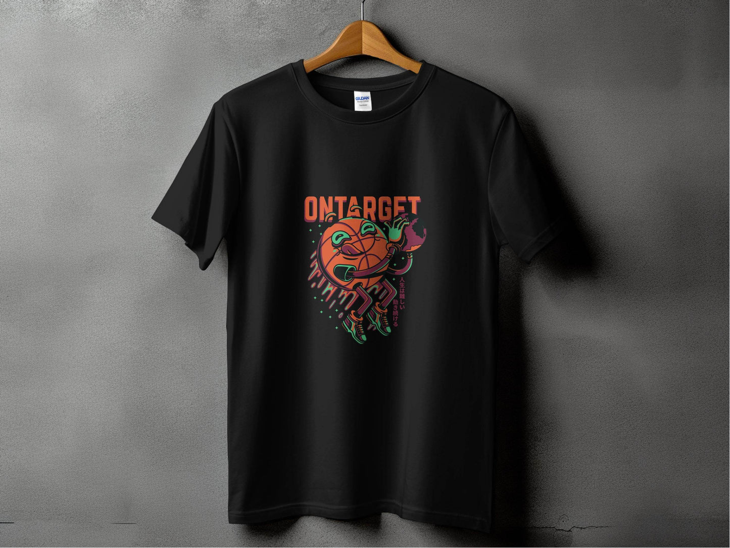 On Target Basketball Globe Design Premium Style T-Shirt - Design & Vybe