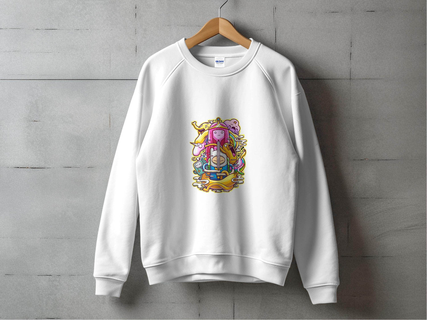 Adventure Time Characters Illustration Sweater - Design & Vybe