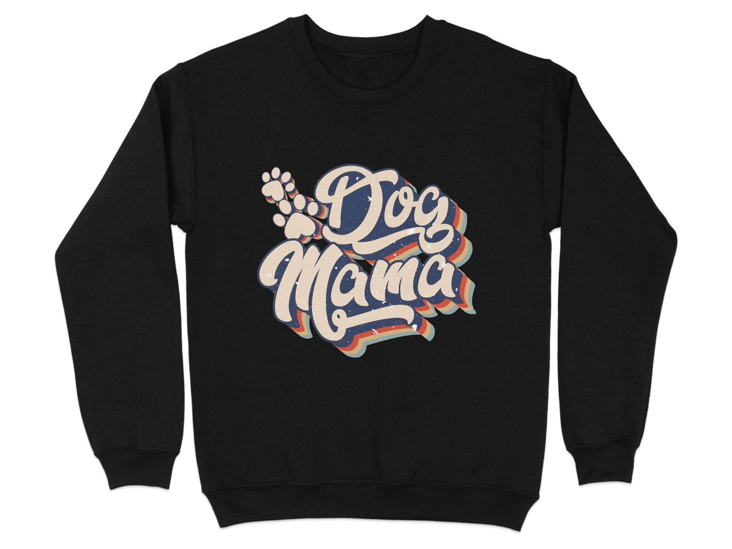 Retro Style Dog Mama Vintage Design Graphic Sweater - Design & Vybe