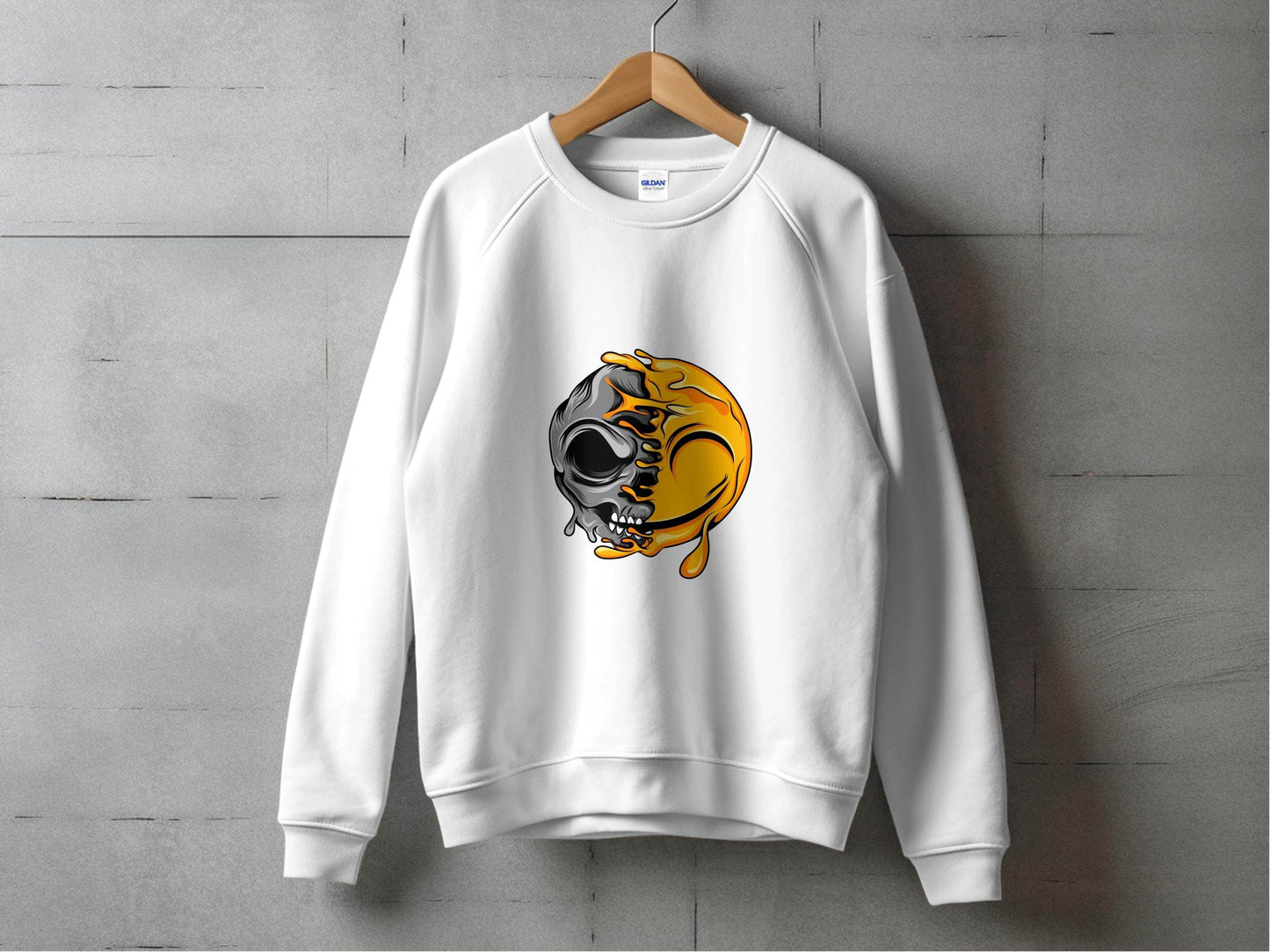 Skull and Liquid Graphic Cool Artistic Style Sweater - Design & Vybe