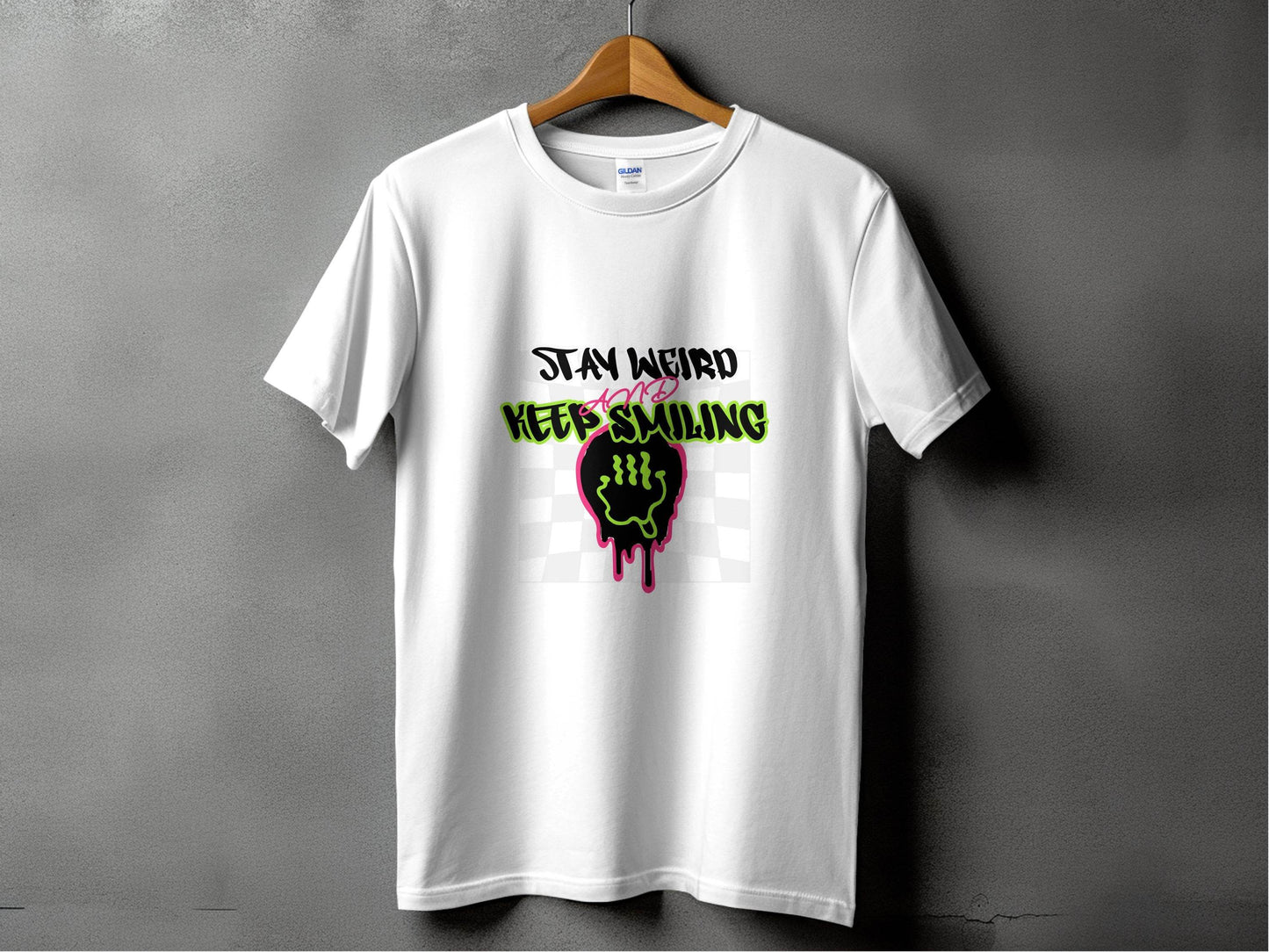 Stay Weird and Keep Smiling Graphic Design T-Shirt - Design & Vybe