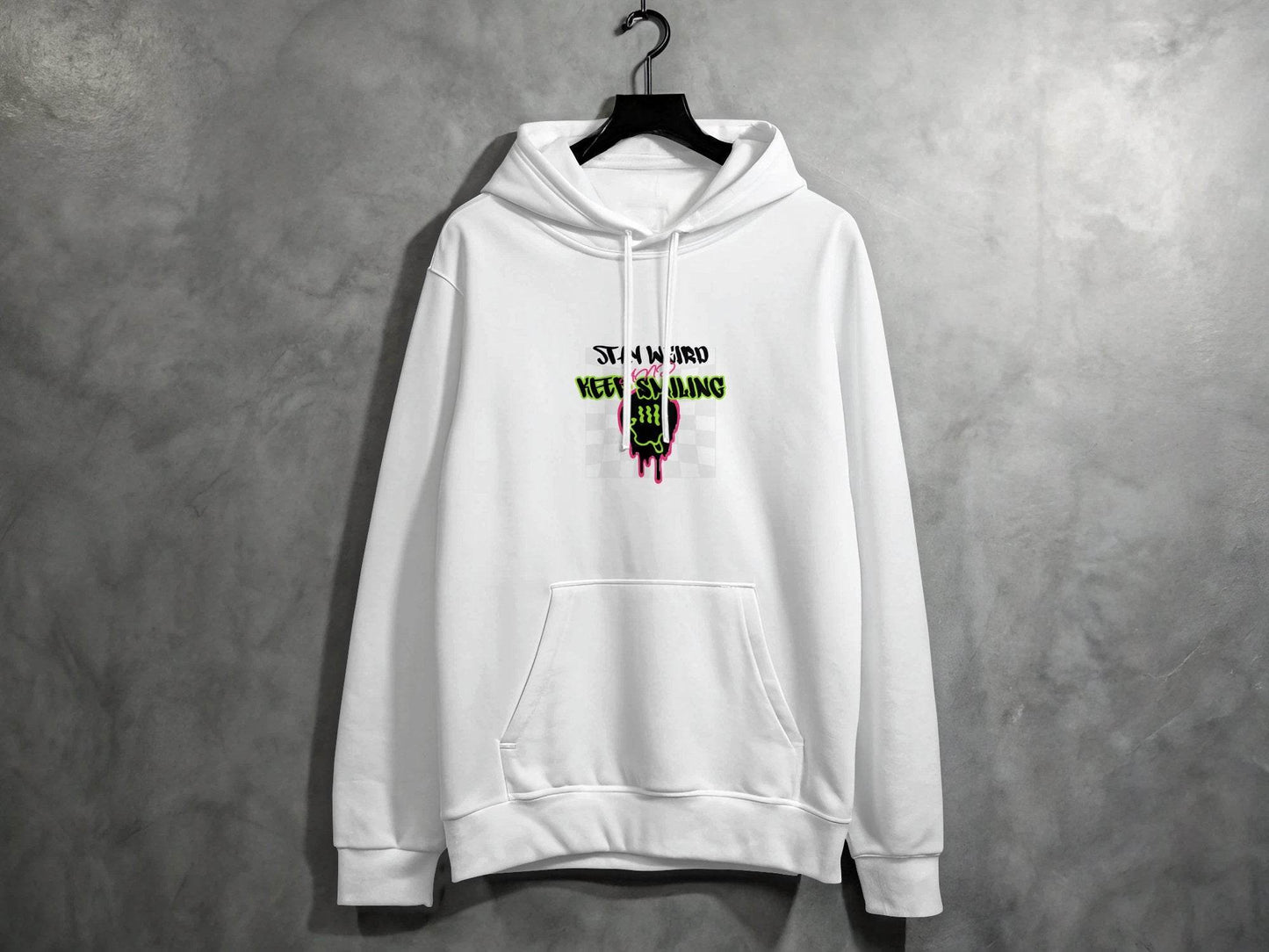 Stay Weird and Keep Smiling Graphic Design Hoodie - Design & Vybe