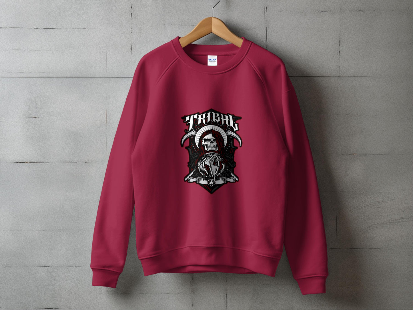 Tribal Warrior Design Red Sweatshirt product