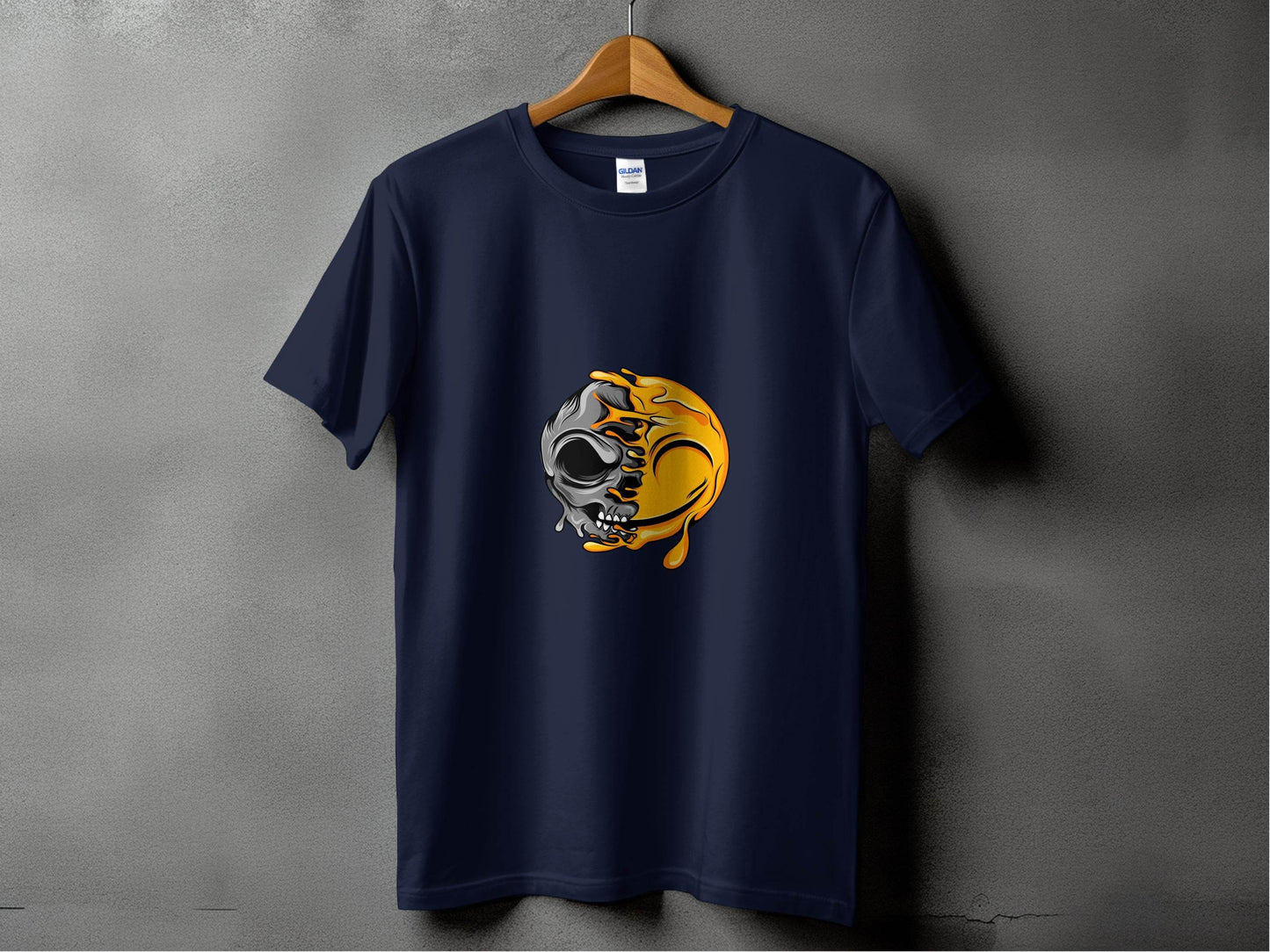 Skull and Liquid Graphic Cool Artistic Style T-Shirt - Design & Vybe