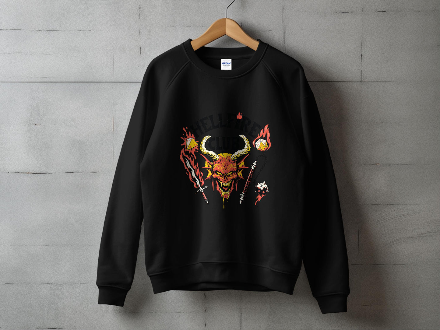 Hellfire Devil Graphic Flaming Horns Design Apparel product