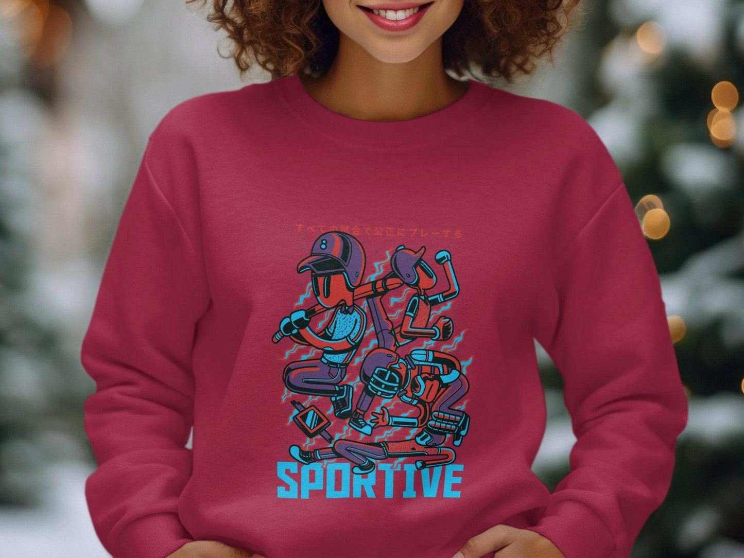Sportive Characters Artistic Graphic Design Premium Sweater - Design & Vybe