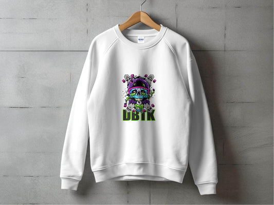 Skull Skateboards UBIK Text Design Artwork Sweater - Design & Vybe
