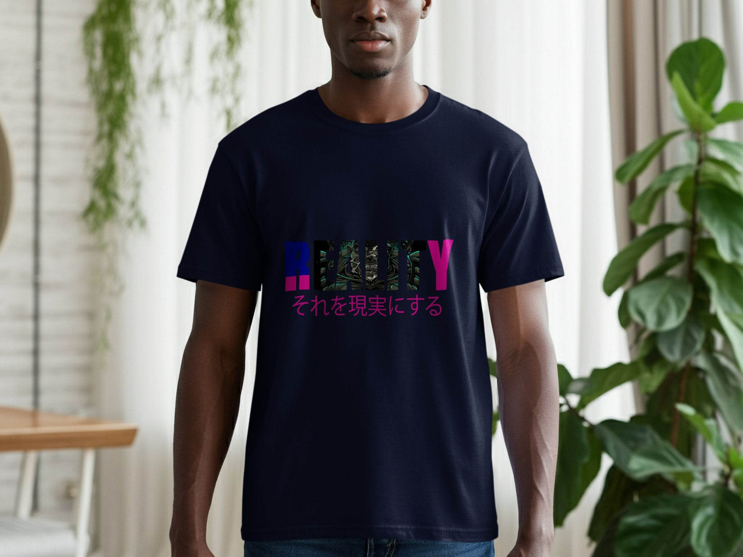 Reality Monster Japanese Phrase Graphic Design T-Shirt - Design & Vybe