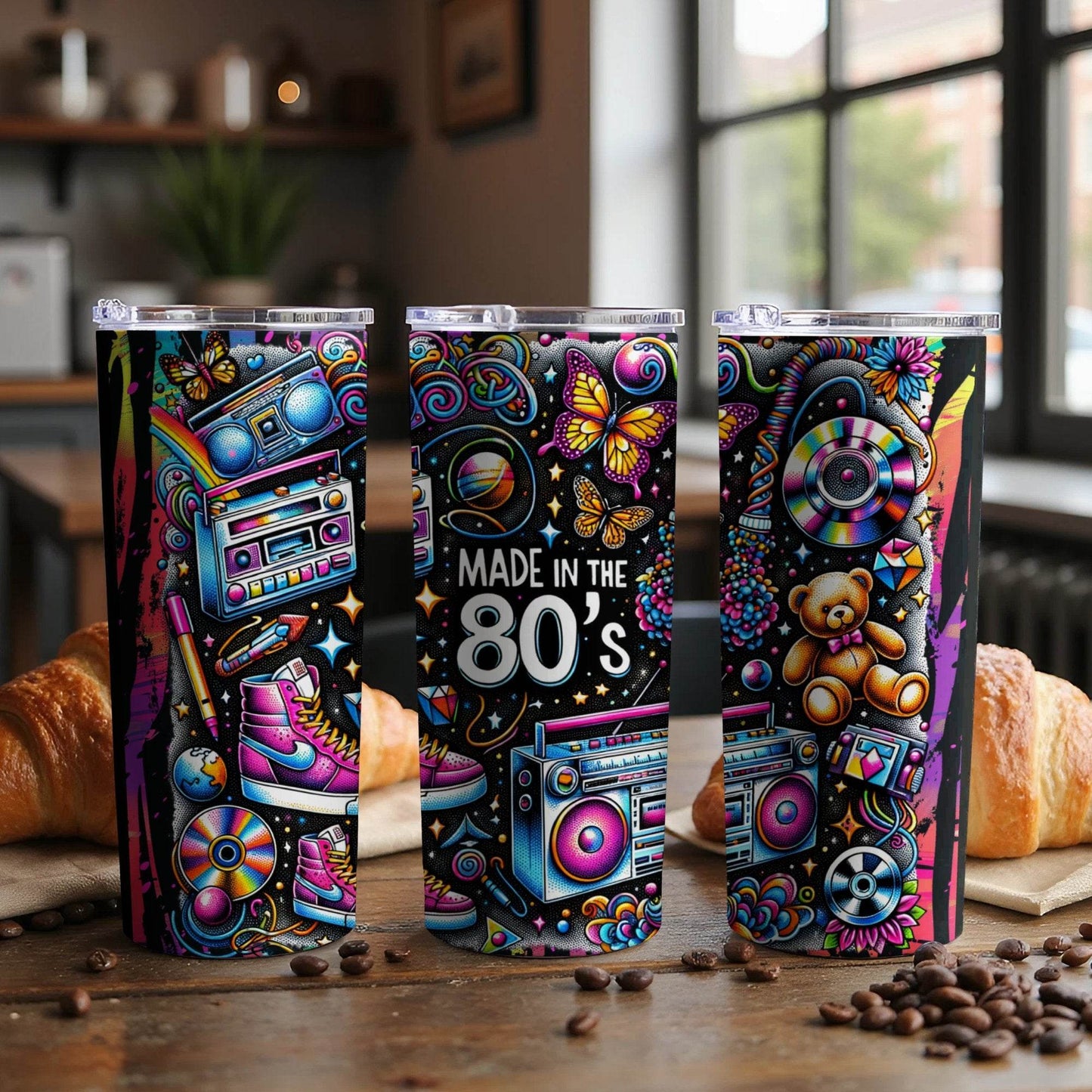 Made in the 80s Retro Aesthetic Design Funky Old School Style Tumbler - Design & Vybe