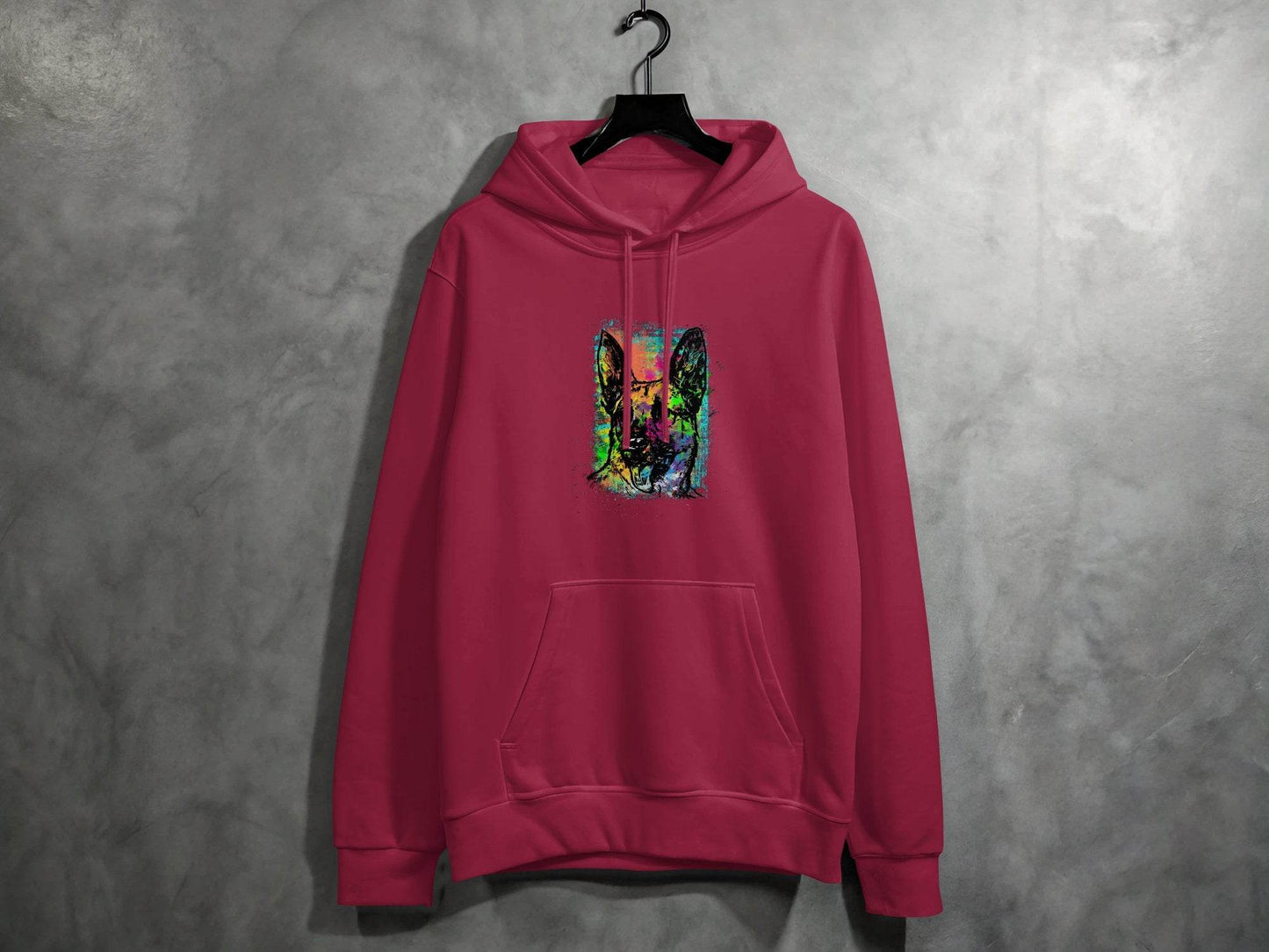 Vibrant German Shepherd Illustration Art Hoodie - Design & Vybe